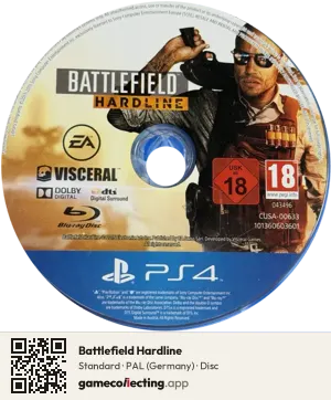 Battlefield Hardline PlayStation 4, PAL disc