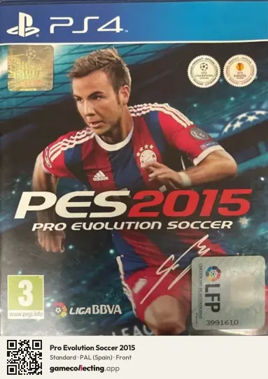 Pro Evolution Soccer 2015 PlayStation 4, Spain box front
