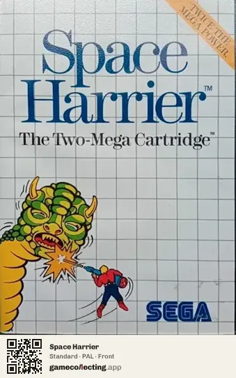 Space Harrier Sega Master System, PAL box front