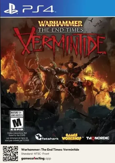 Warhammer: The End Times: Vermintide PlayStation 4, NTSC box front