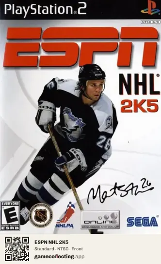 ESPN NHL 2K5 PlayStation 2, NTSC box front