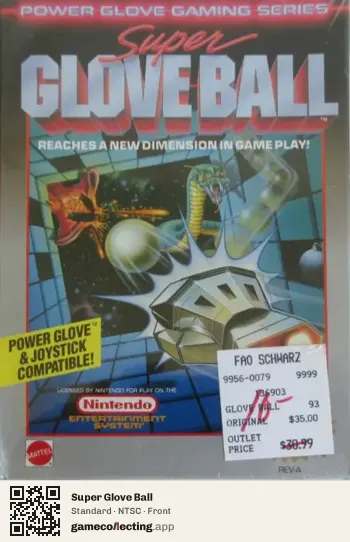 Super Glove Ball Nintendo Entertainment System, NTSC box front
