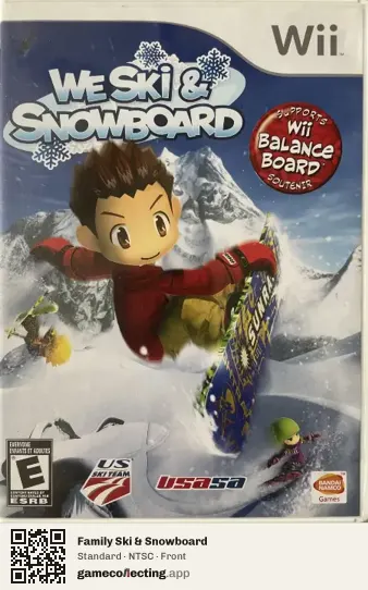 Family Ski & Snowboard Nintendo Wii, NTSC box front