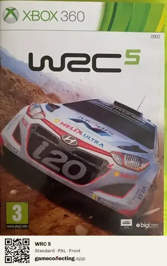 WRC 5 Xbox 360, PAL box front