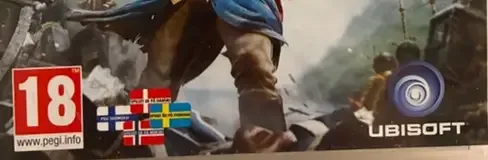 Assassin's Creed IV: Black Flag, the PEGI square on its front