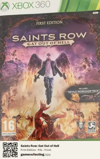 Saints Row: Gat Out of Hell Xbox 360, PAL box front