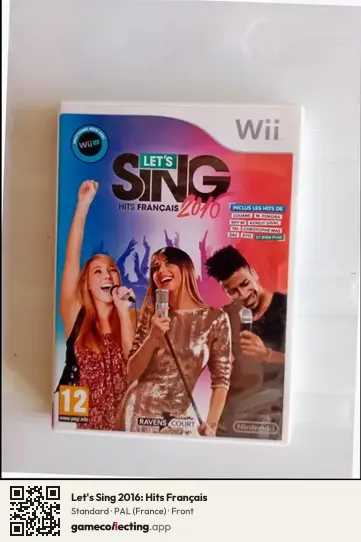Let's Sing 2016: Hits Français Nintendo Wii, France box front