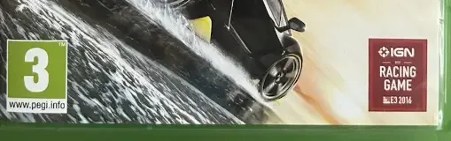 Forza Horizon 3, the PEGI square on its front