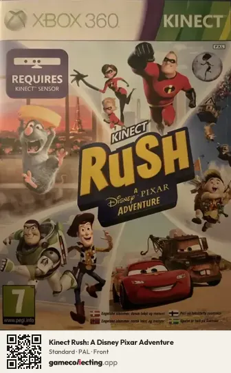 Kinect Rush: A Disney Pixar Adventure Xbox 360, PAL box front