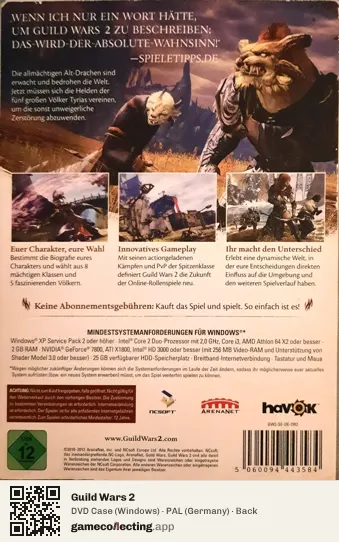 Guild Wars 2 Computer, Germany box back