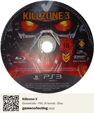 Killzone 3 PlayStation 3, PAL disc