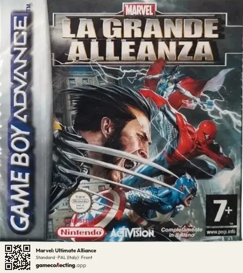 Marvel: Ultimate Alliance Game Boy Advance, Italy box front