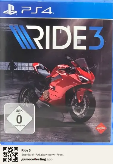 Ride 3 PlayStation 4, Germany box front