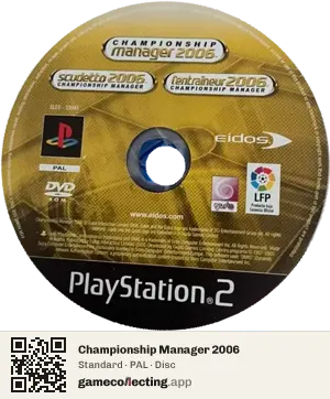 Championship Manager 2006 PlayStation 2, PAL disc