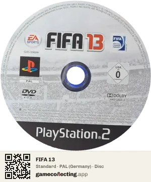 FIFA 13 PlayStation 2, PAL disc