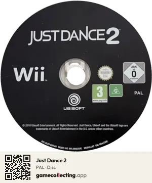 Just Dance 2 Nintendo Wii, PAL disc