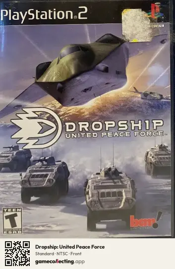 Dropship: United Peace Force PlayStation 2, NTSC box front
