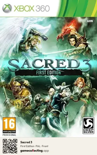 Sacred 3 Xbox 360, PAL box front