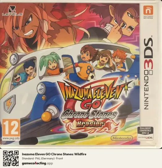 Inazuma Eleven GO Chrono Stones: Wildfire Nintendo 3DS, Germany box front