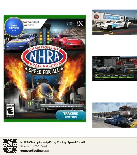 NHRA Championship Drag Racing: Speed for All Xbox Series X, NTSC box front