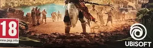 Assassin's Creed Origins, the PEGI square on its front