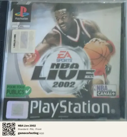 NBA Live 2002 PlayStation, PAL box front