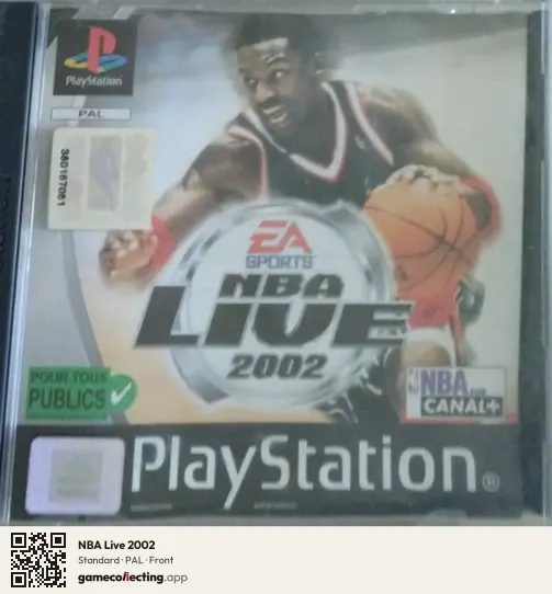 NBA Live 2002 PlayStation, PAL box front