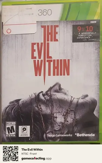 The Evil Within Xbox 360, NTSC box front
