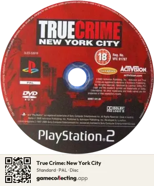 True Crime: New York City PlayStation 2, PAL disc
