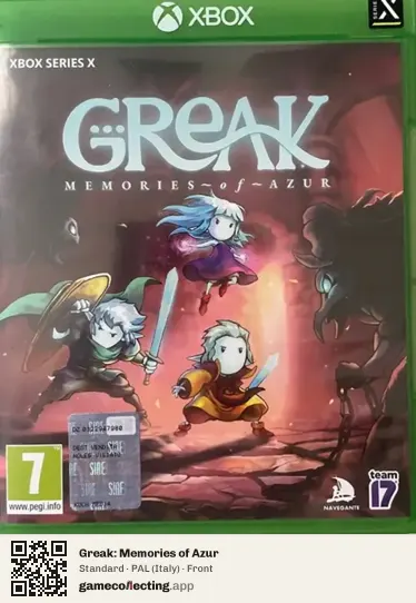 Greak: Memories of Azur Xbox Series X, Italy box front