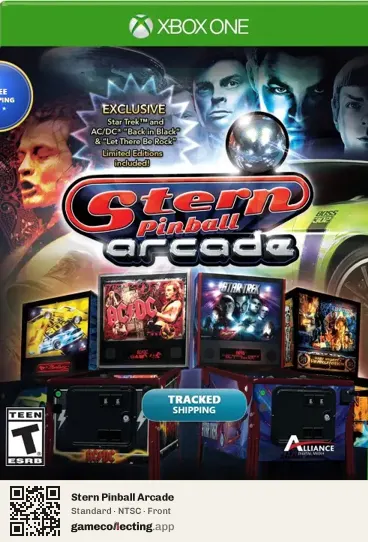 Stern Pinball Arcade Xbox One, NTSC box front