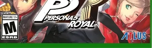 Persona 5 Royal, the ESRB box on its front