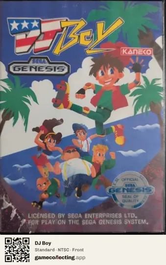 DJ Boy Sega Mega Drive / Genesis, NTSC box front