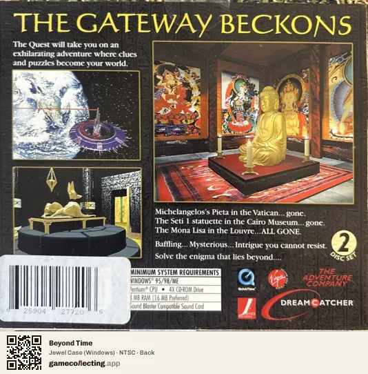 Beyond Time Computer, NTSC box back