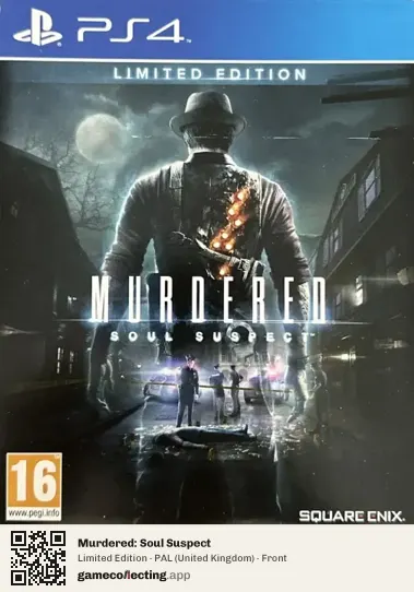 Murdered: Soul Suspect PlayStation 4, United Kingdom box front