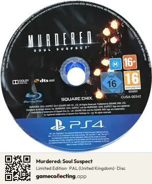 Murdered: Soul Suspect PlayStation 4, PAL disc