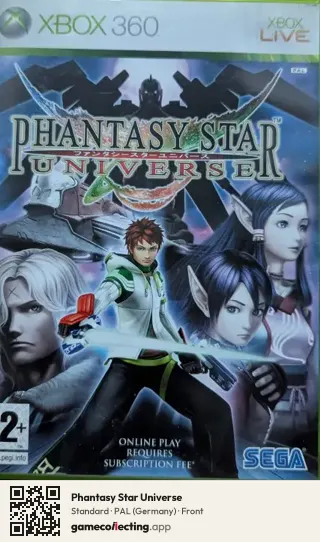 Phantasy Star Universe Xbox 360, Germany box front