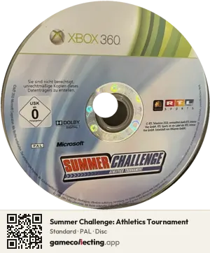 Summer Challenge: Athletics Tournament Xbox 360, PAL disc