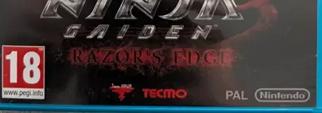 Ninja Gaiden 3: Razor's Edge, the PEGI square on its front