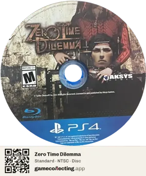 Zero Time Dilemma PlayStation 4, NTSC disc
