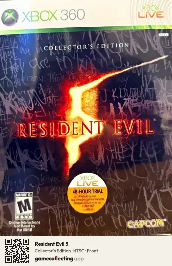 Resident Evil 5 Xbox 360, NTSC box front