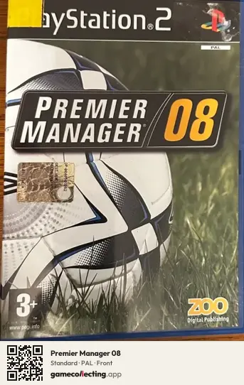 Premier Manager 08 PlayStation 2, PAL box front