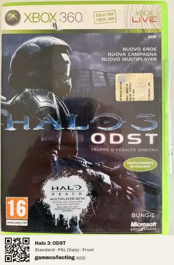Halo 3: ODST Xbox 360, Italy box front