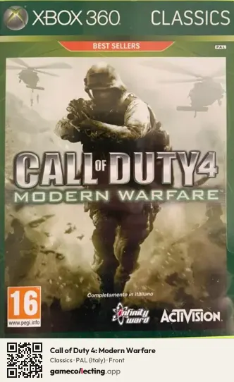 Call of Duty 4: Modern Warfare Xbox 360, Italy box front