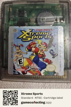 Xtreme Sports Game Boy Color, NTSC cartridge label