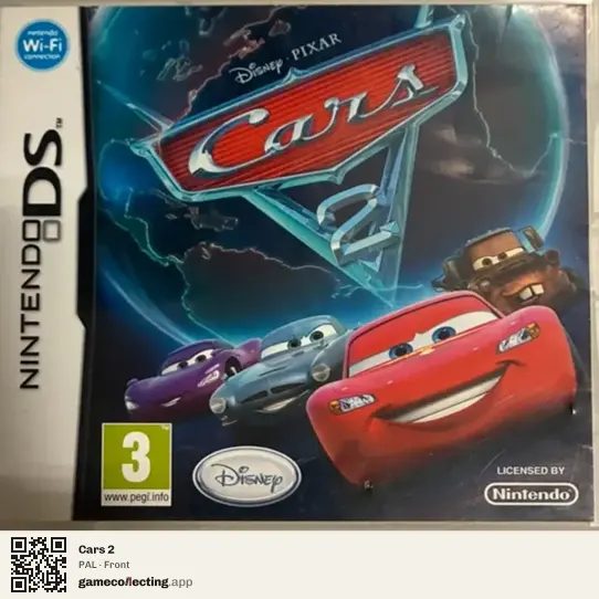 Cars 2 Nintendo DS, PAL box front