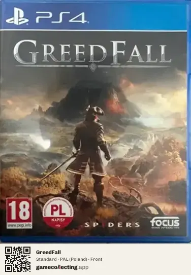 GreedFall PlayStation 4, Poland box front