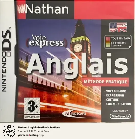 Nathan Anglais: Méthode Pratique Nintendo DS, France box front