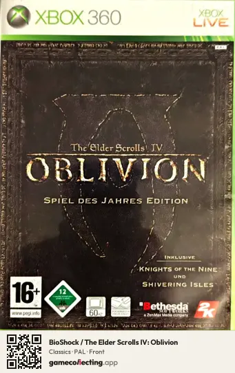 BioShock / The Elder Scrolls IV: Oblivion Xbox 360, PAL box front