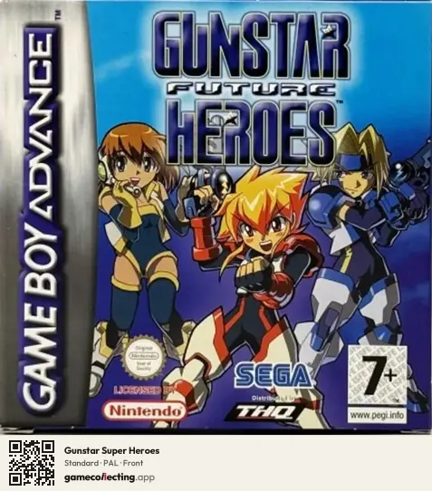 Gunstar Super Heroes Game Boy Advance, PAL box front
